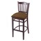 Holland Bar Stool Co 30" Bar Stool, Dark Cherry Finish, Rein Thatch Seat 312030DC026 - alternate 1